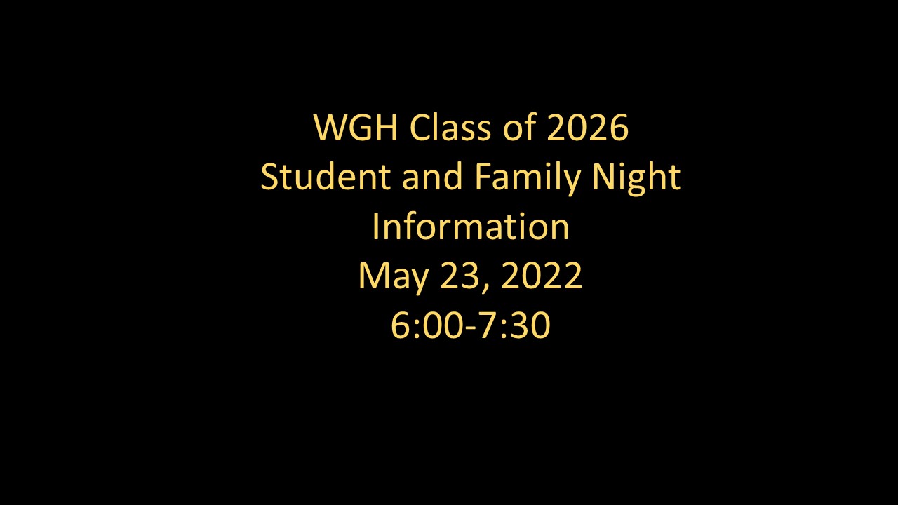 Class of 2026 Information Night