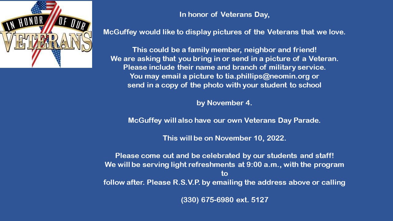 To Honor Our Veterans