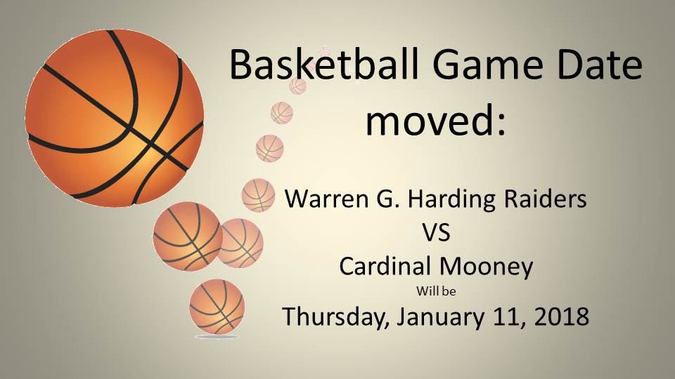 Basketball Game Moved Warren G. Harding High School