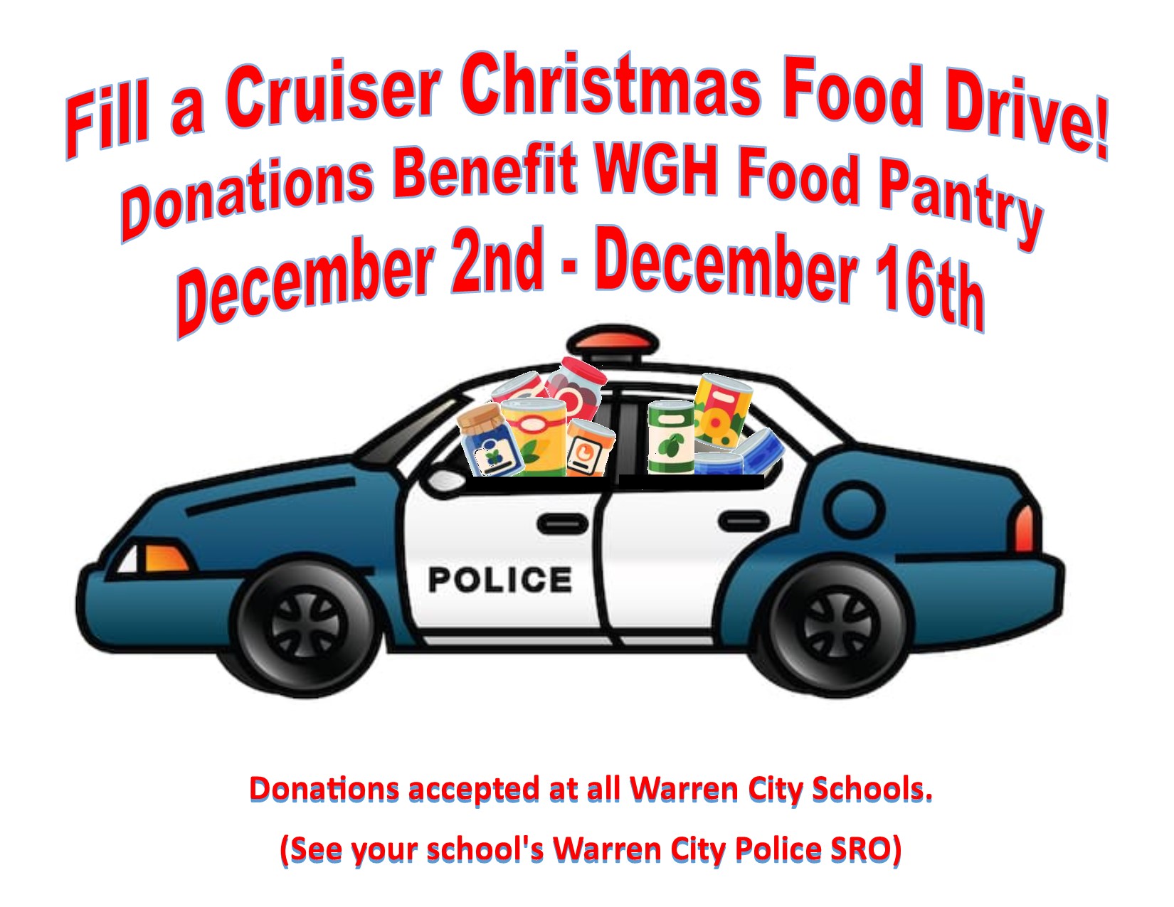 Fill a Cruiser Holiday Food Drive!