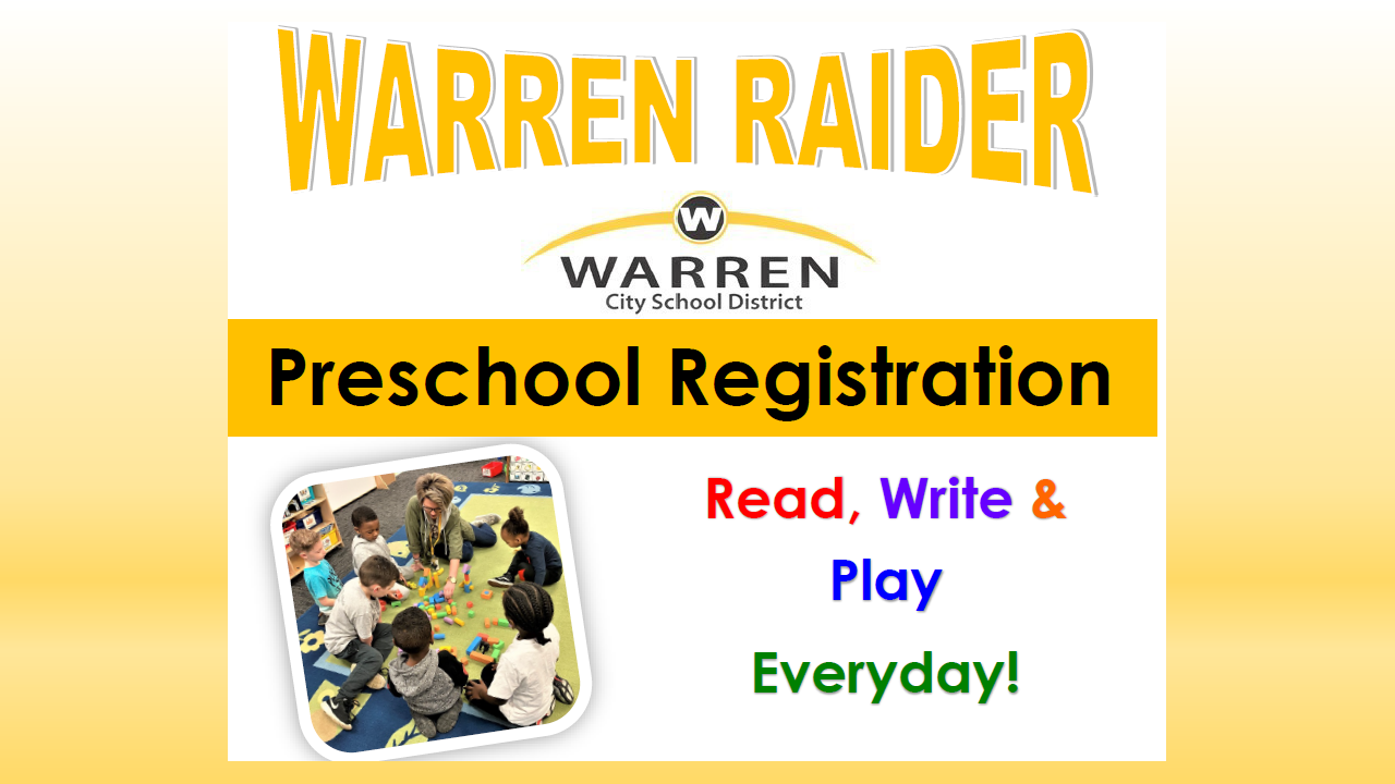 Preschool Registration Information 2020-2021 School Year