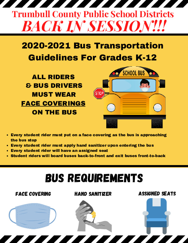 Trumbull County Public School Transportation Guidelines Flyer. Click to view the PDF version