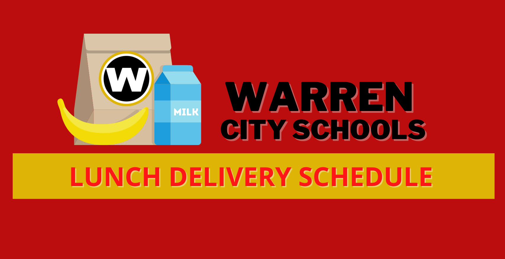 UPDATED Nov. 20, 2020: FALL 2020 Lunch Delivery Schedule