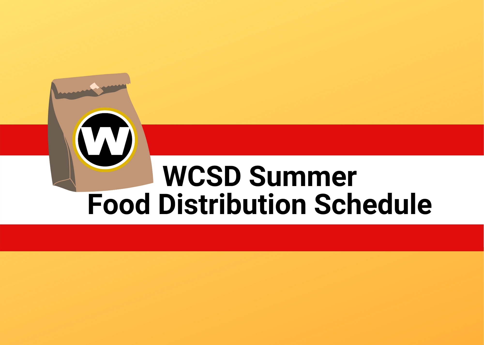 Summer Meals: Distribution Schedule