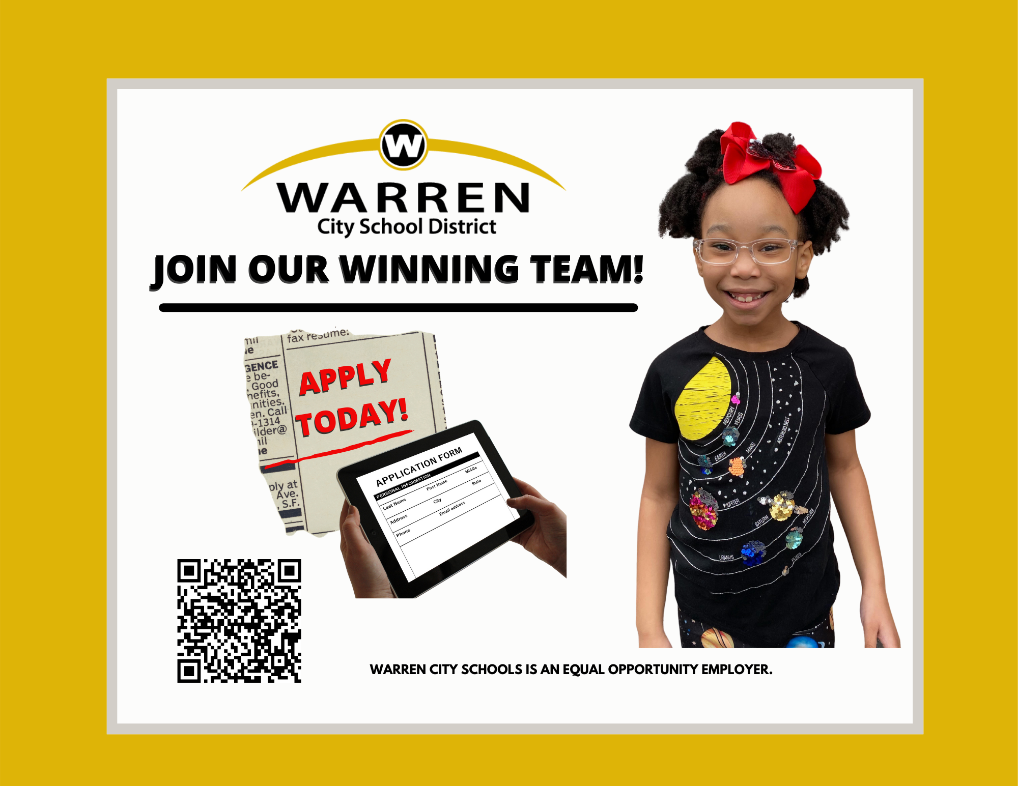 JOIN OUR WINNING TEAM!